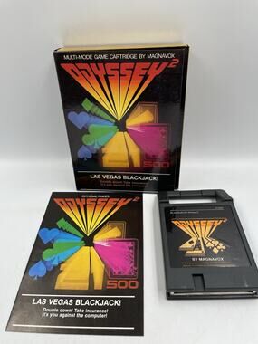 Odyssey2 Las Vegas Blackjack! 1978 Video Game With Original Manual & Box